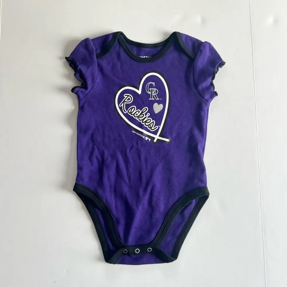 MLB Colorado Rockies Baby Purple Bodysuit Onesie